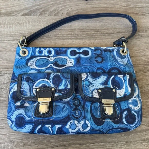 Coach Poppy Denim Print Hippie 19882 - Picture 2 of 9